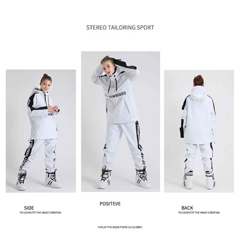 Лыжный костюм SMN для мужчин и женщин Зимний водонепроницаемый дышащий Теплый