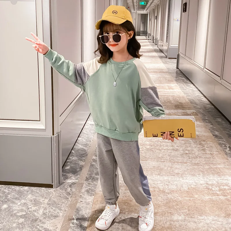 

Girls Clothes Set 2020 Autumn Spring Long Sleeve Shirts & Pants Suits Kids Clothes Teen Children Clothing Sets 4 6 8 10 12 Years