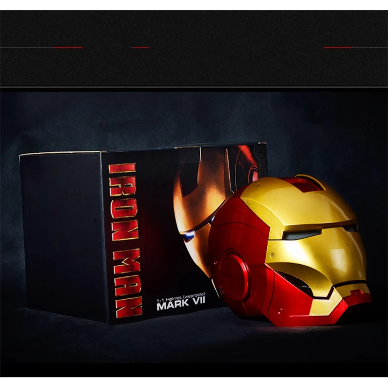 Marvel Legends Mk7 1/1 шлем Железного человека носимые Фигурки Мстителей подвижная модель фильм периферия Figma Electric