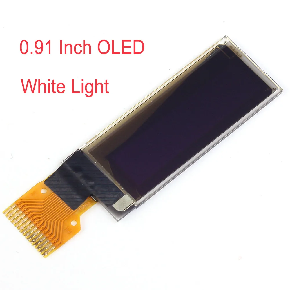 0.91 OLED White Ligh OLED Дисплей модуль Экран I2C IIC Серийный модуль для Arduino 0,49/0,66/0,86/0,91 дюймов AVR STM32 - Цвет: 0.91 OLED White Ligh