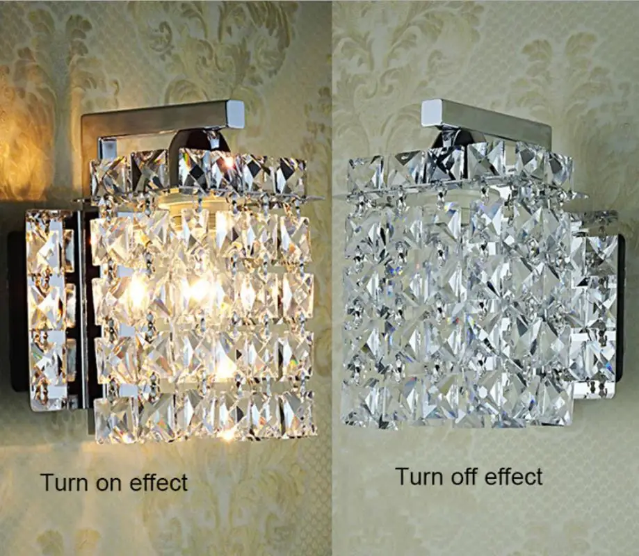 Классическая хрустальная люстра настенный светильник золотой кристаллический