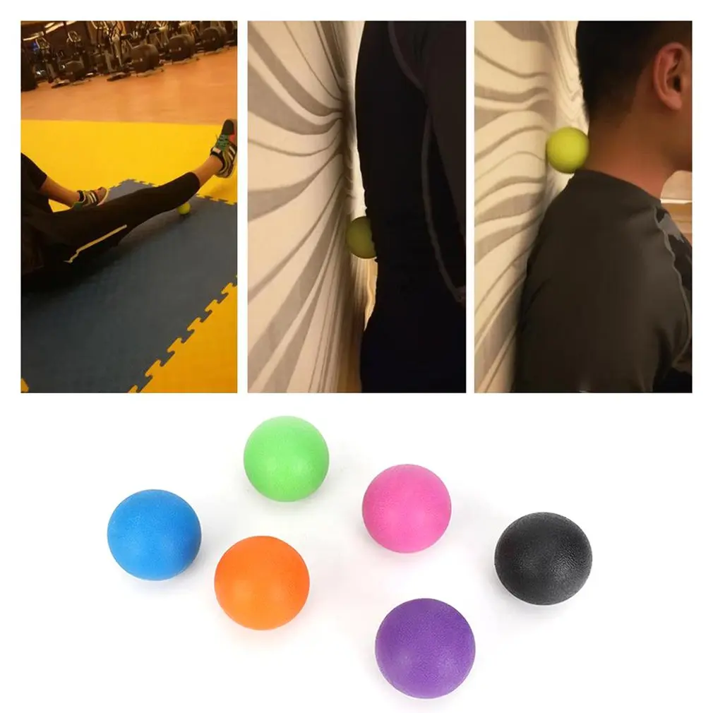 Механическая блокировка 63 мм Лакросс мяч фитнес для массажа йоги TPE резиновые