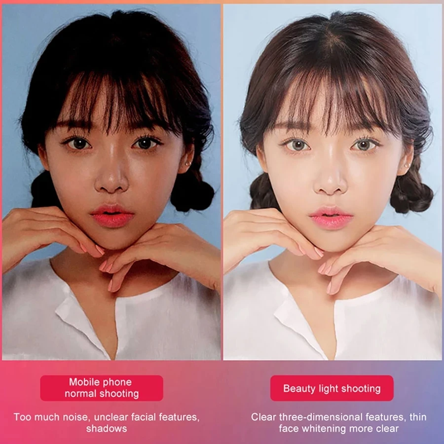 

Hot Sale26cm Portable Selfie Ring Light For Youtube Live Streaming Studio Video Led Dimmable Photography Lighting with USB Cable