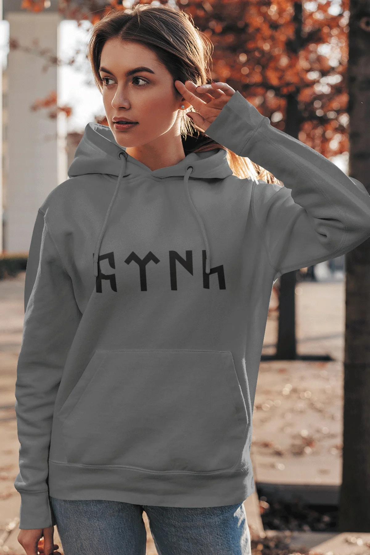 

Sky English English Lettering Women's Hooded Sweatshirt Hoodie Cotton Cold Protection Thick Durable Hooded Windproof