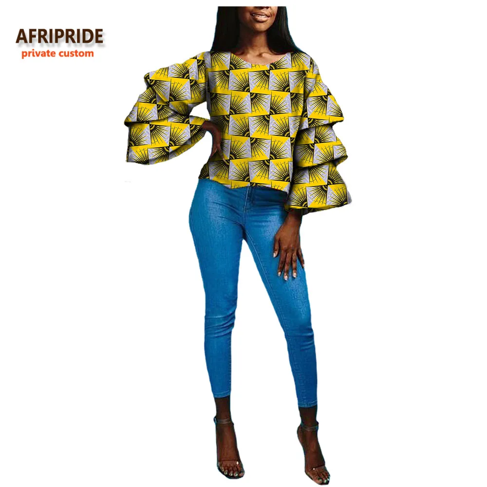 Африканская Осенняя Женская Повседневная рубашка AFRIPRIDE на заказ 3 слоя