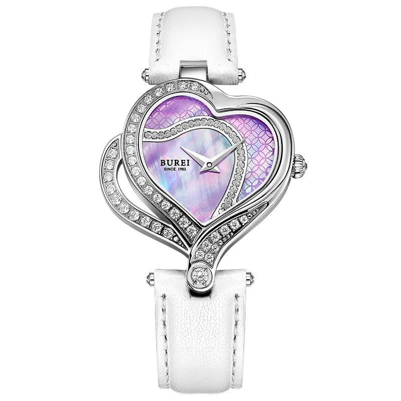 BUREI 13006 швейцарские часы женские роскошные брендовые романтическое любящее