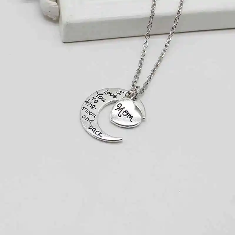 Очаровательное ожерелье мама I love you to the moon and back подарок на день рождения матери