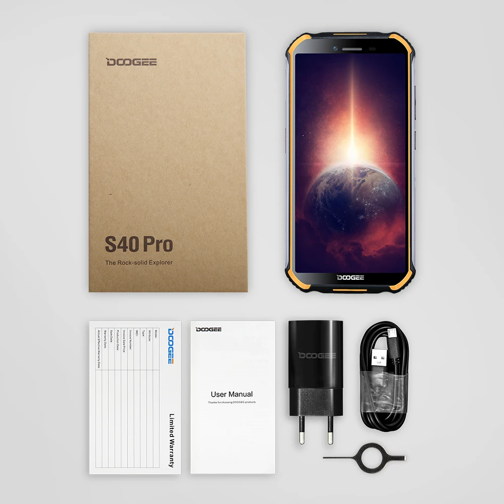 Смартфон DOOGEE S40 Pro Android 10 IP68/IP69K 4 Гб Оперативная память 64 Встроенная прочный