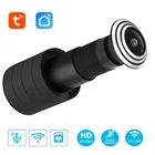 Tuya Wi-Fi дверная камера широкоугольная tf-карта 1080P HD беспроводная аудио домашняя безопасность обнаружение движения сигнализация мини-глазок дверная камера для глаз