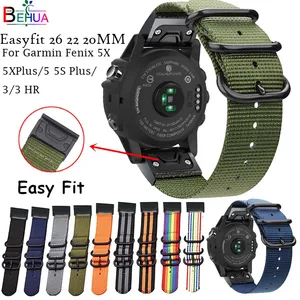 Ремешок нейлоновый Easyfit для наручных часов Garmin Fenix 5X 5 5S Plus 3 3HR Forerunner 935 945
