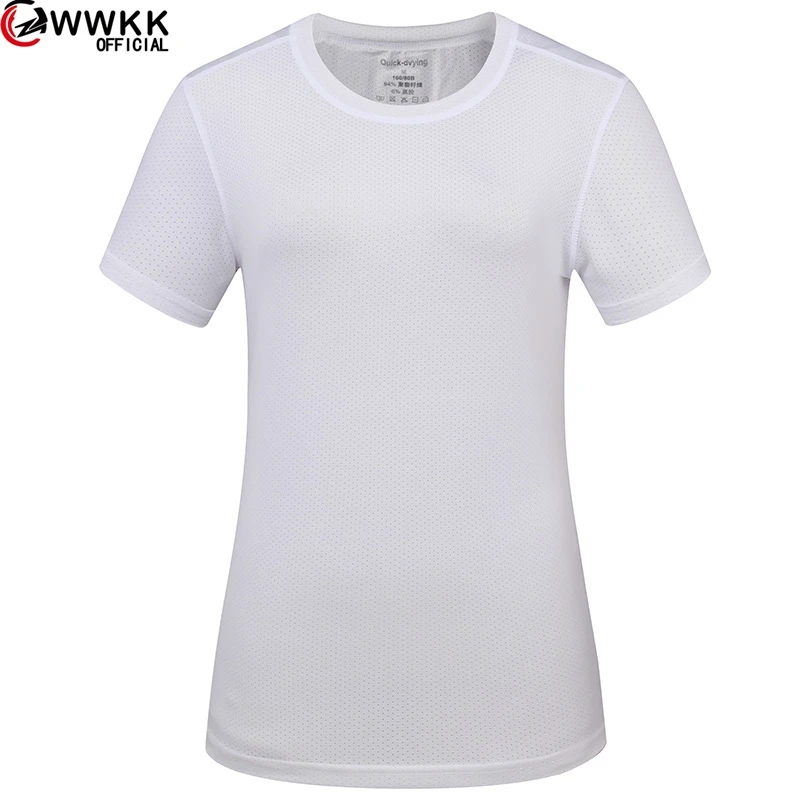 Быстросохнущая футболка для мужчин и женщин Спортивная однотонная короткая бега