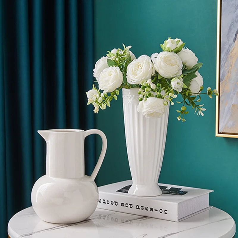 

Nordic Decoration Home Flower Vase Ceramic Vases for Flower Arrangements Living Room Decoration Tabletop Decor Decorative Vases