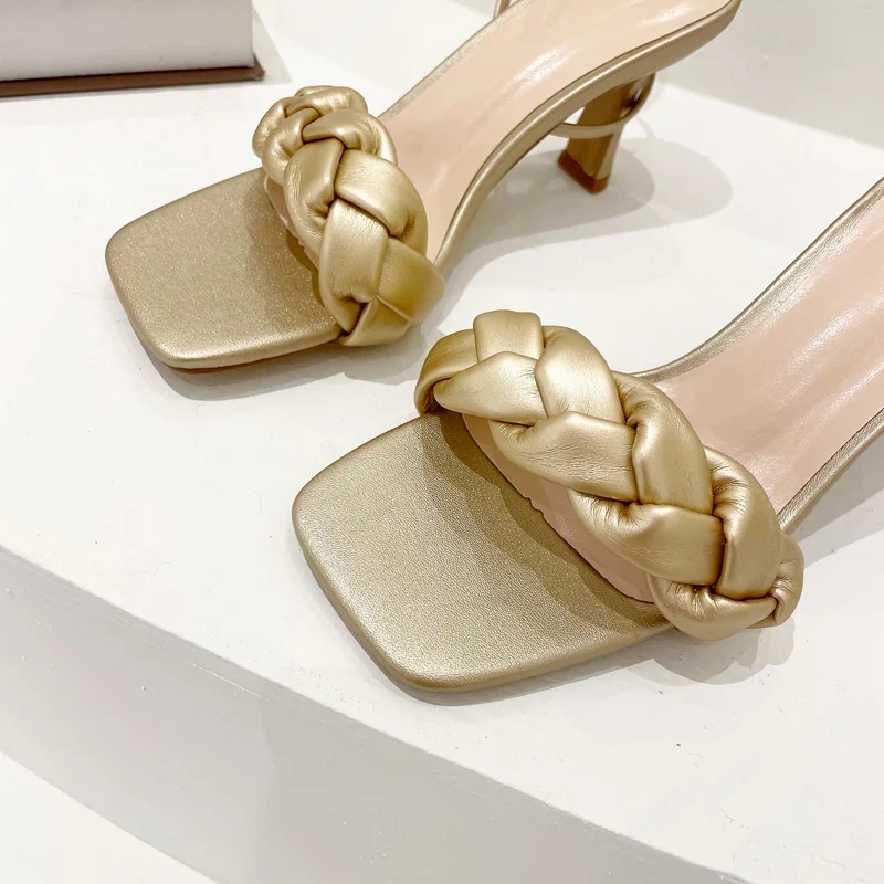 

Ladies Shoes And Sandals Low Heel Cross Strappy Girls Sandals Summer Office Shoes Pink Slippers Blue/Gold High Heel Slippers