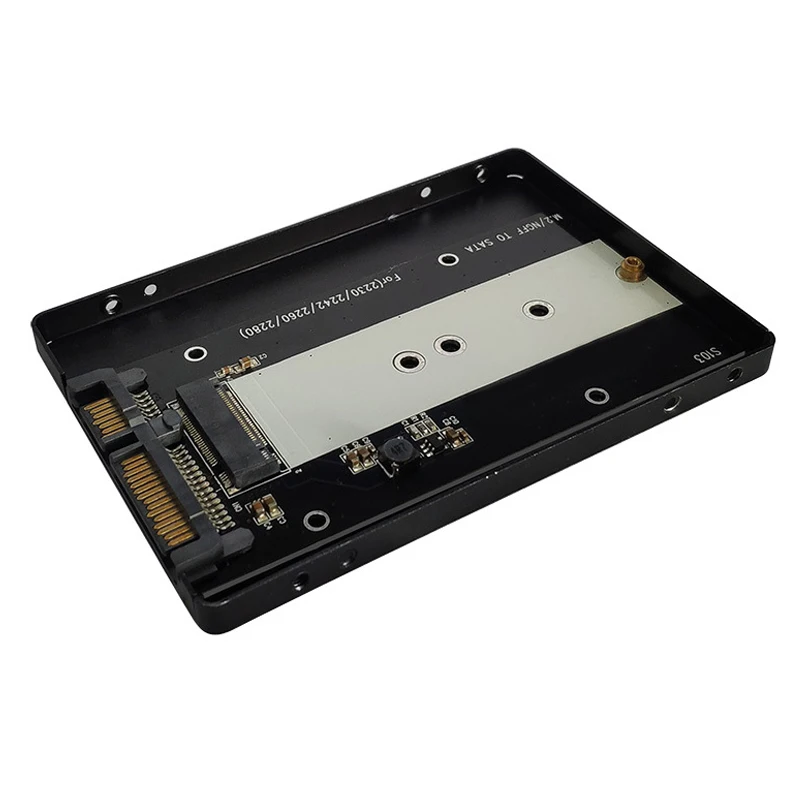 B Ключ NGFF M.2 к SATA 3 0 адаптер карта с металлическим корпусом M.2/NGFF SSD до 2 5 &quotSATA для