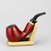 new red sandal wood pipe 9mm filter handmade smoking pipe creative tobacco pipe free tools gift set wooden smoke pipe