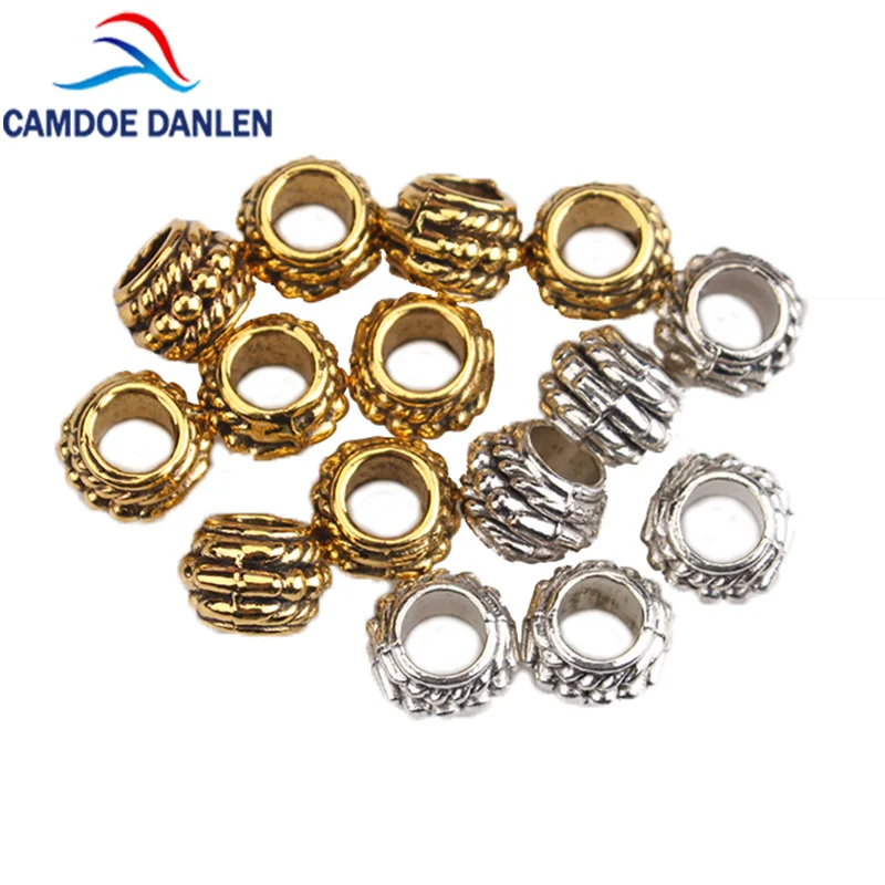 Цинковый сплав Античное золото выдолбленные круглые свободные бусины для