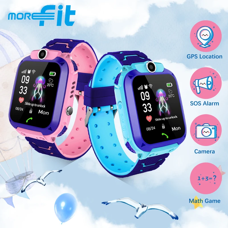 Morefit Q12 анти потерянный SOS Детская Смарт часы телефон с мобильными