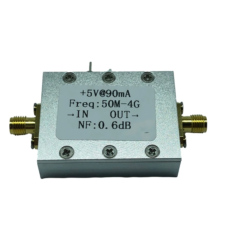 

Новый 50M-4GHz усилитель низкого уровня шума LNA Ham радио модуль RF FM HF VHF NF = 0.6d -110dBm аксессуары 0,05 ~ 4G модули усилителей