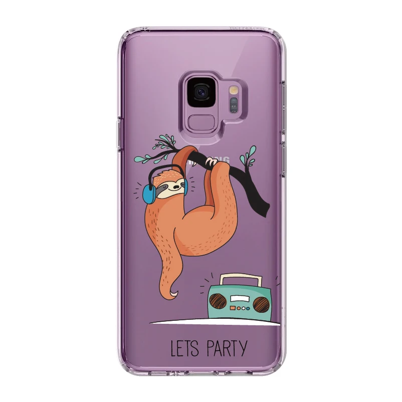 Ленивый милый чехол для телефона с животными Samsung Galaxy Note 8 9 10 A7 A8 S8 S9 S10 S20 Plus мягкий