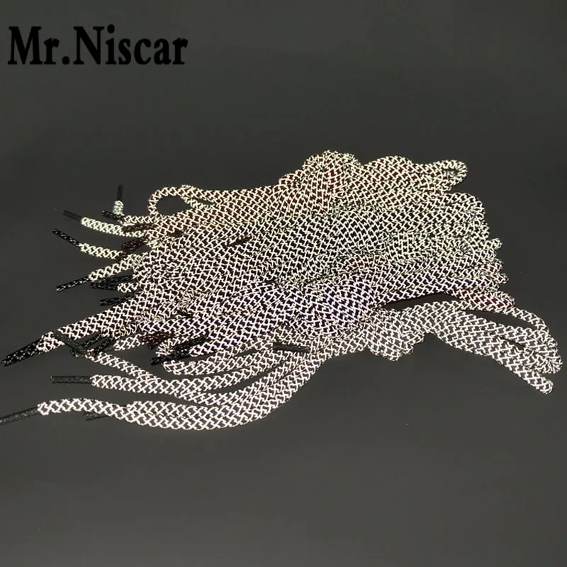 Mr. Niscar/светоотражающая лента 3M круглые шнурки для ботинок верёвки строки спортивные ночные прогулки для бега шнурки подходят ко всем кроссовкам; ботинки