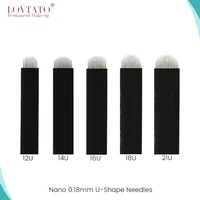 0 18mm u shape nano microblading needles flexy aguja 12u 14u 16u 18u 21u permanent makeup eyebrow tebori agulhas tattoo supplies