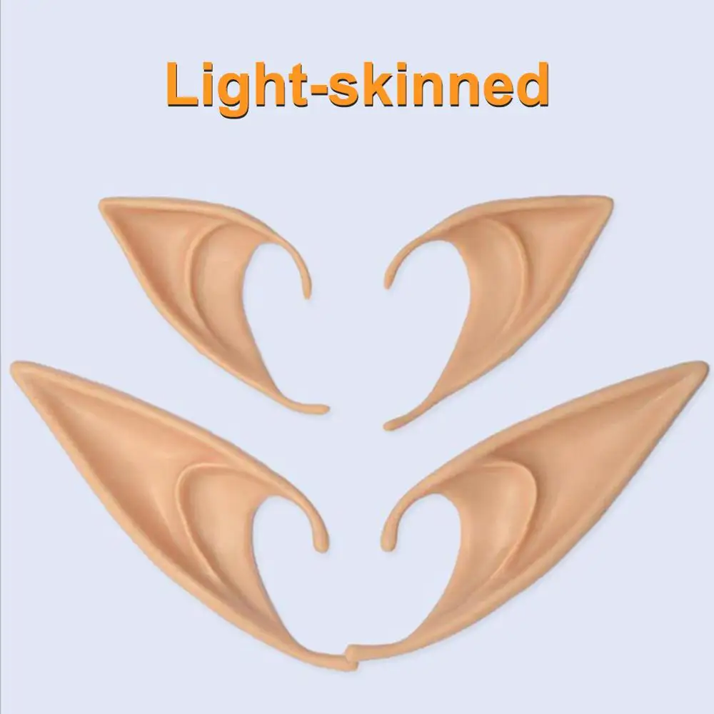 1Pair Christmas Angel Dress Up Elf Ears Fairy Cosplay Accessories Halloween Festive Party Latex Soft Harmless False Props | Дом и сад