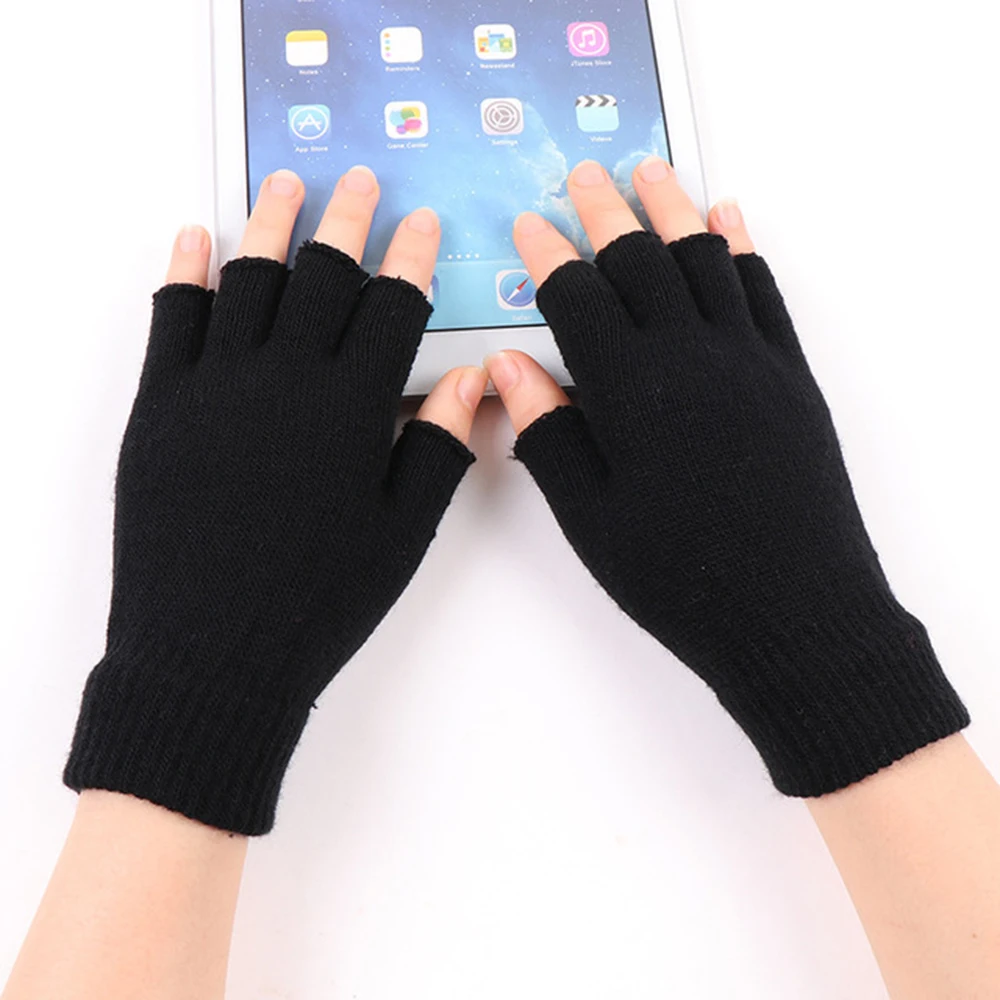 

Unisex Winter Cycling Driving Half Finger Gloves Anti-slip Sunscreen Gloves Women Touch Screen Mittens Open Fingered Glove