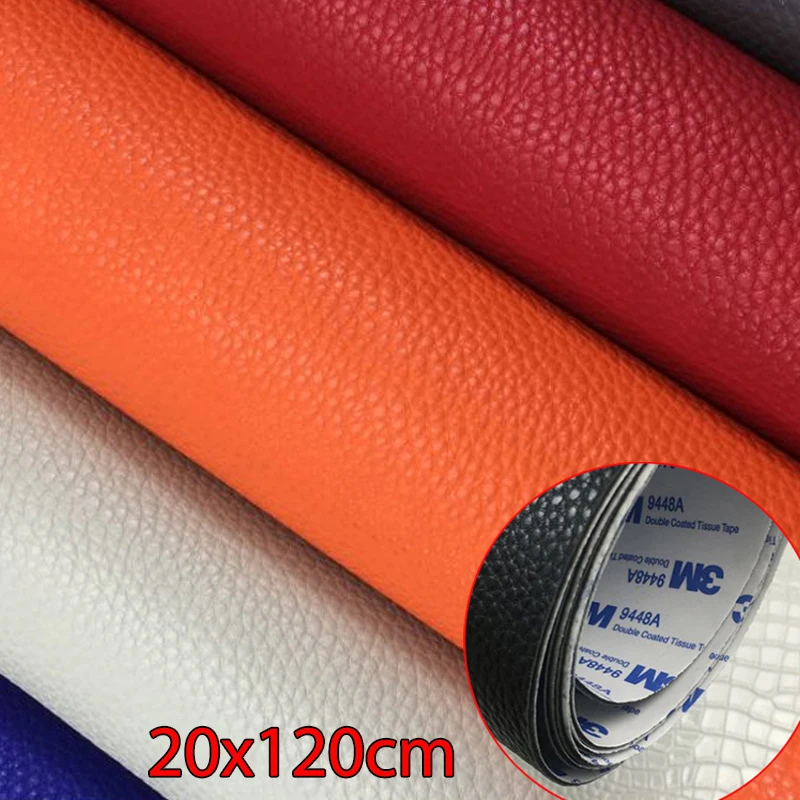 Самоклеящиеся нашивки из искусственной кожи с зернистой фактурой 20x120 см большие