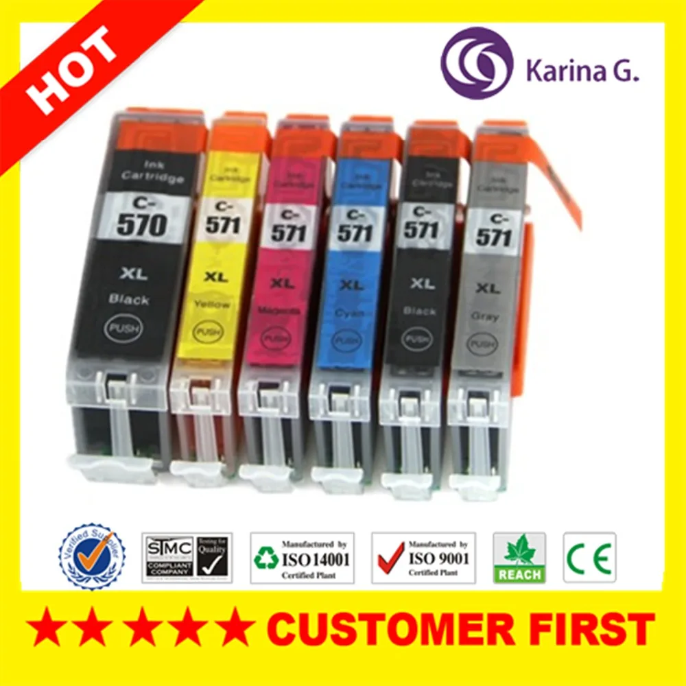 Совместим с чернильным картриджем PGI 570 PGI570 CLI571 для Canon PIXMA MG7750 MG7751 MG7752 MG7753 и др.|printer