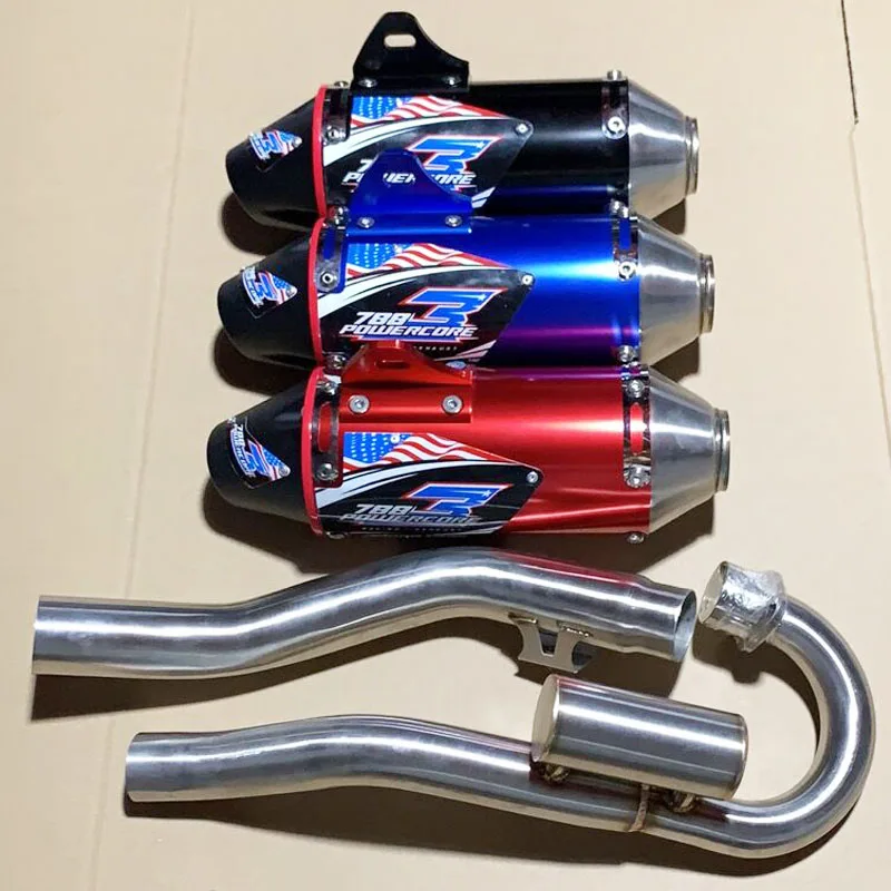 

Motorcycle Complete Blue Red Black Exhaust Muffler Pipe Dirt Bike Motocross Full Systems For Honda CRF150F CRF230F CRF 230 150