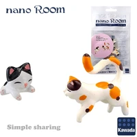 kawada nano room handmade miniature furniture nanoroom nrs 002 cat figures set diy wooden pet toy