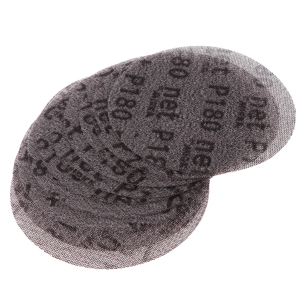 

10Pcs Mesh Abrasive Dust Free Sanding Discs 5 Inch 125mm Anti-blocking Dry Grinding Sandpaper 80~240 Grit