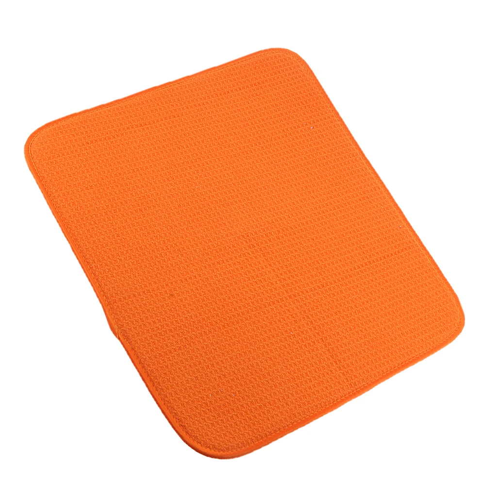Orange 40.5x45.5cm Абсорбирующий коврик для сушки из микрофибры сушилка для посуды кухонная раковина - Цвет: Orange 40.5x45.5cm