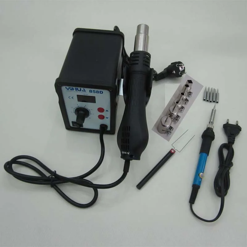 YIHUA 858D Soldering Station Hot Air Gun Welding for Unsoldering Multiple Components Shrinking Paint Drying Plastic | Инструменты