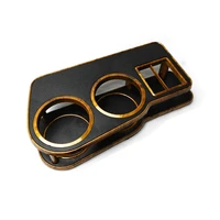 1pcs wood grain brim chrome black large cup holder for auto car table stand drink coffee beverage holder mounting