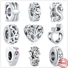 Новый оригинальный серебряный шарм-бусина в виде дерева любви сердца Звезды Подходит для шармов Пандоры серебряные бусины 925 для браслета для женщин ювелирные изделия сделай сам подарок