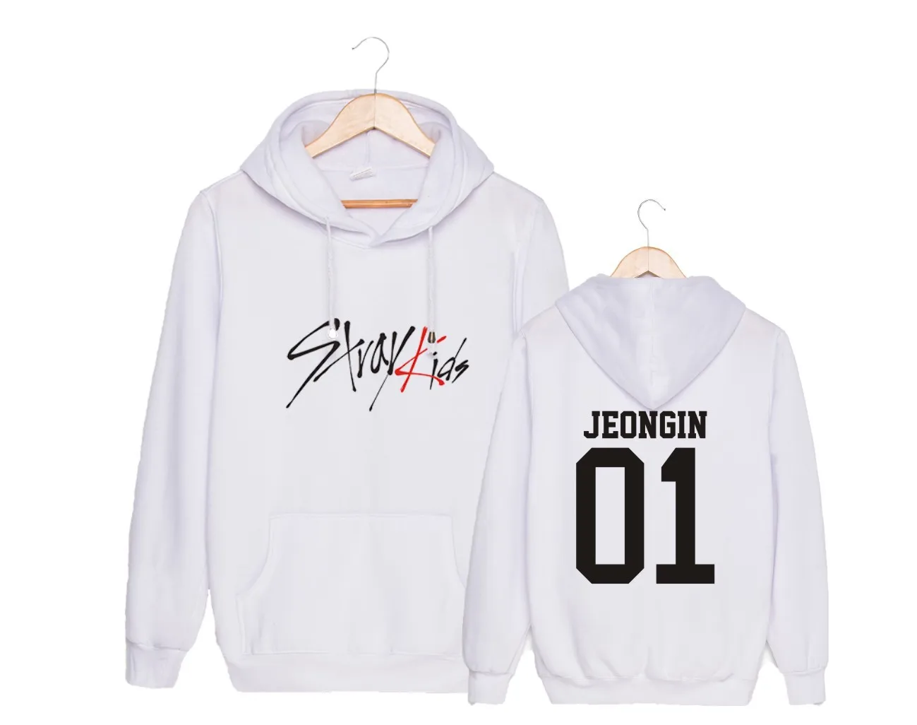 Straykids/модный детский пуловер с капюшоном, бархатный пуловер больших размеров для мужчин и женщин - Цвет: white3