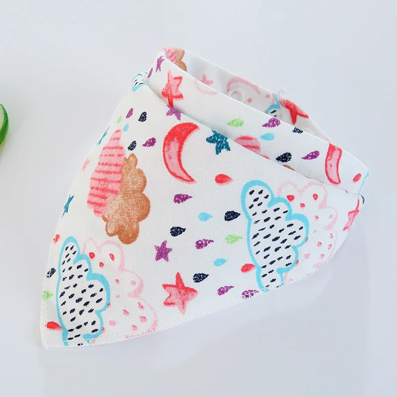 Слюнявчик детский треугольный двухслойный из 100% хлопка | Детская одежда и обувь