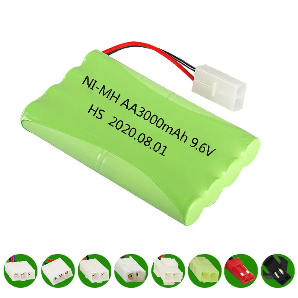 

9.6V 3000mah NiMH Battery For RC toys Cars Tanks Trains Robot Boat Gun toys accessory Ni-MH AA 2400mah 9.6v Rechargeable Battery