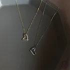 Женская цепочка до ключиц из стерлингового серебра 925 пробы с подвеской в виде сердца с позолотой 14 к, подарочное Ювелирное Украшение для девушки