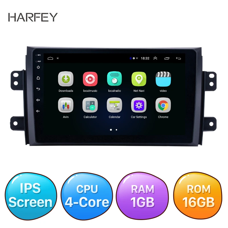 Harfey Android 9 1 3G WIFI Bluetooth Автомобильный мультимедийный плеер для 2006-2012 Suzuki SX4 с радио DVR