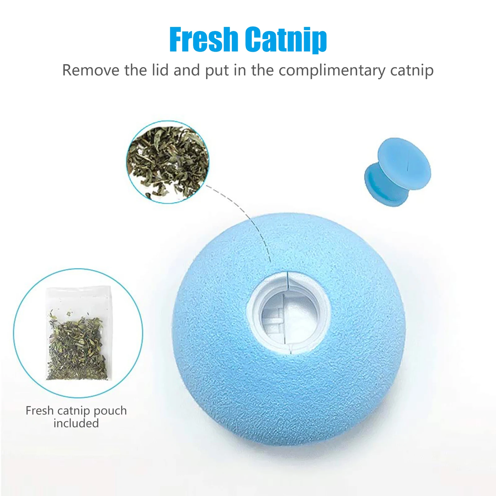 

Interactive Cat Toys Smart Touch Sound Ball Catnip Pet Training Supplies Simulation Squeaker Products Toy for Cats Kitten Kitty