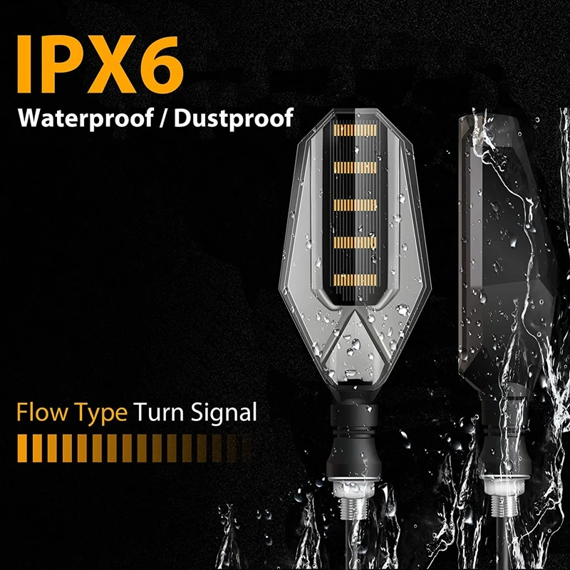 

1Pair 30Leds 12V Motorbike Turn Signal Waterproof Blinkers Front Rear Indicators for Yamaha