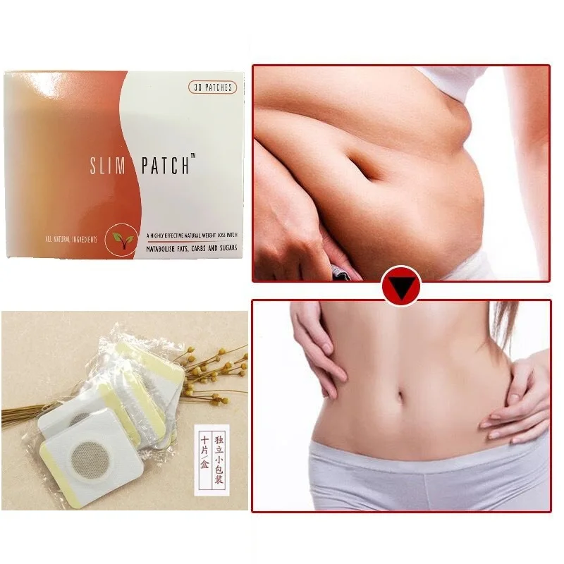 30pcs Slim Patch Stomach Fat Burning Navel Stick Slimming Lose Weight Burn Anti Cellulite Abdomen Parches Face Lift Tools | Красота и