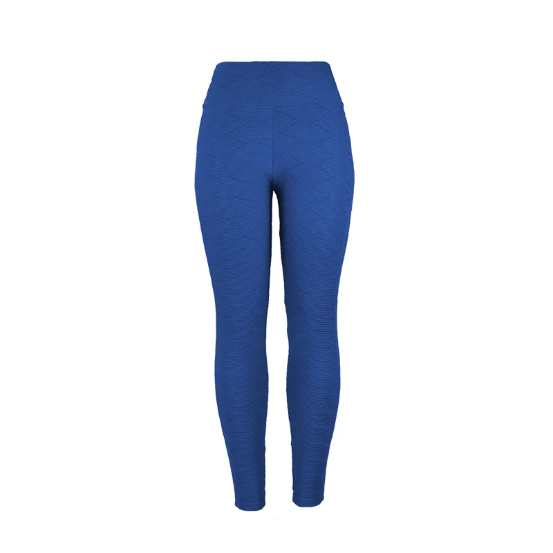 royal blue Спортивные Леггинсы для фитнеса, подтяжки, ягодицы, с рюшами, высокая талия, штаны для тренировок, йоги, дышащие штаны для бега, тянущиеся, пуш-ап, контроль живота - Цвет: royal blue