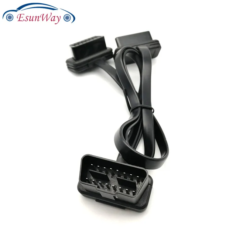 Новое поступление! Плоский и тонкий кабель лапша как стандарт OBDII OBD II 2 OBD2 16 Pin ELM327