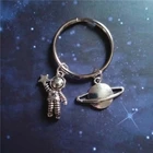 Planet Keychain, Astronaut Keychain, Saturn Keychain keyring, Astronaut Jewelry, Space Jewelry, Gift for Astronomical Lover