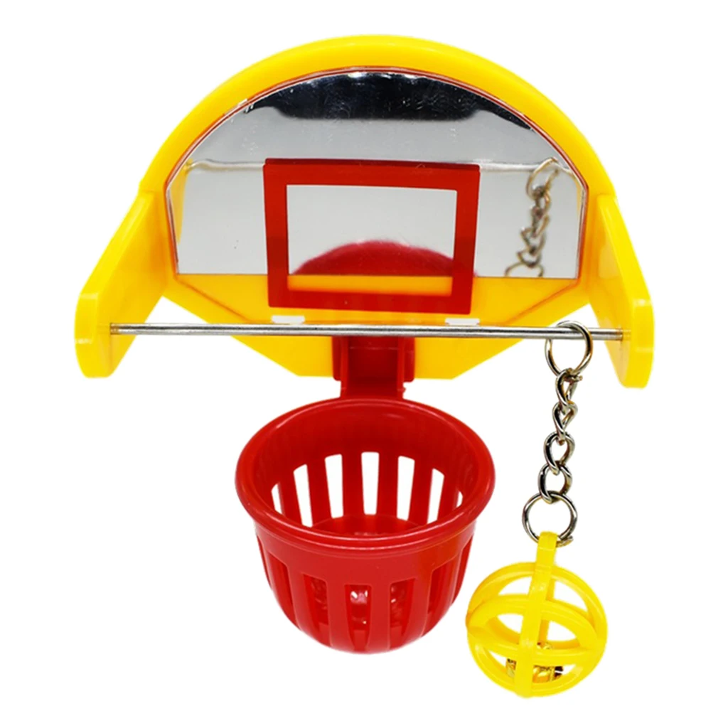 

Bird Basketball Stacking Foraging Toy Cockatiel Cage Play Activity Foot Toy