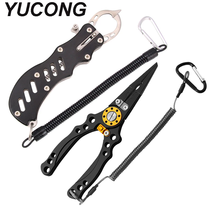 

Многофункциональные рыболовные плоскогубцы YUCONG, рыболовный захват, комбинированные кусачки для лески, плоскогубцы для снятия крючков, Отк...