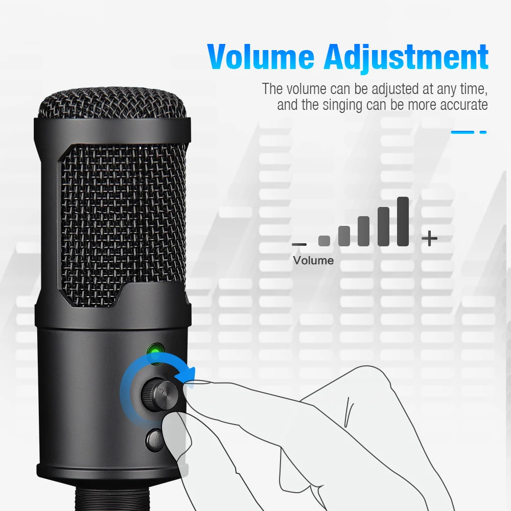 Конденсаторный USB-микрофон для ASMR подкастов студийные микрофоны потоковой